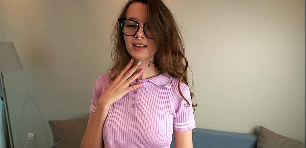  Sexy Babe Fucked Hard With Huge Facial In Glasses